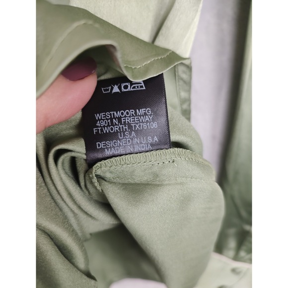 Rock & Roll Denim Western Style Button Up Shirt Sage Green XL - Picture 6 of 8